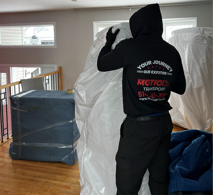 Couple comparing life in Toronto vs Calgary skyline