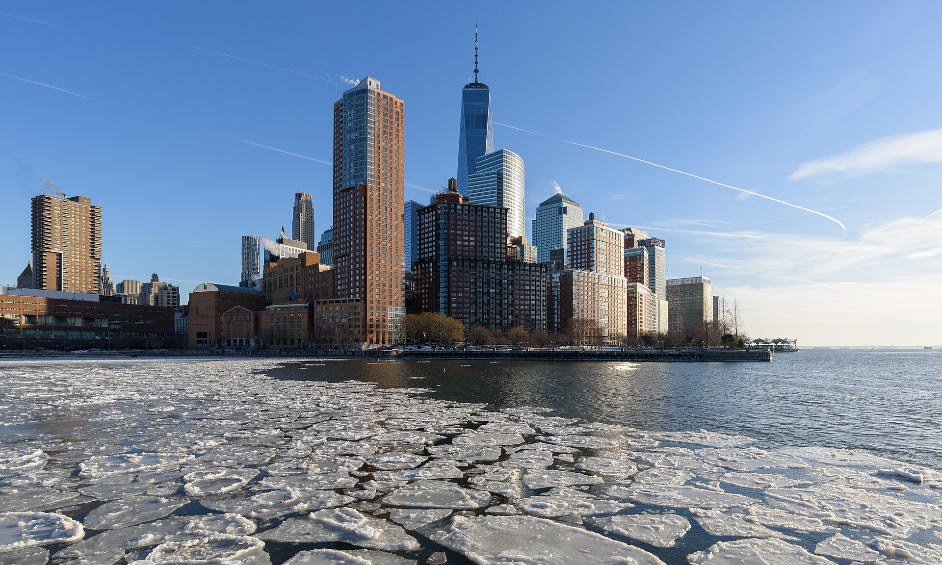 New York City skyline from the harbour