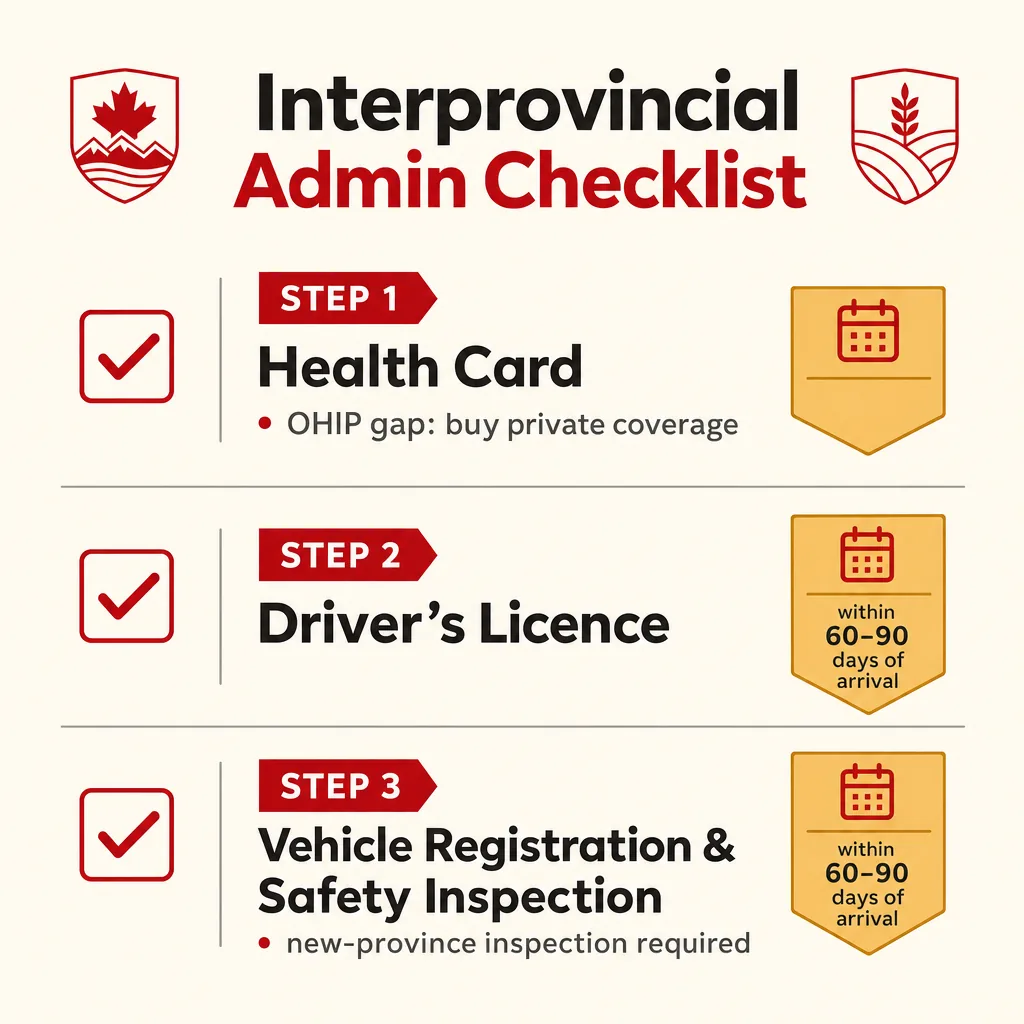 Province-to-Province Moving Checklist: Health Card, Driver s Licence and Vehicle Registration