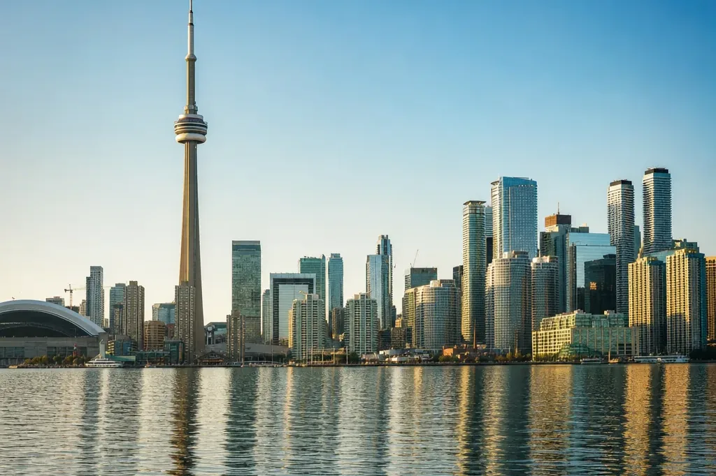 Toronto skyline viewed across the water, a common destination for New Jersey to Canada moves