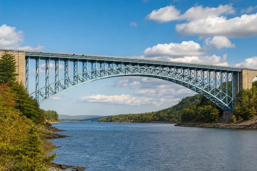 Peace Bridge border crossing between Buffalo and Fort Erie on the New York to Toronto moving route