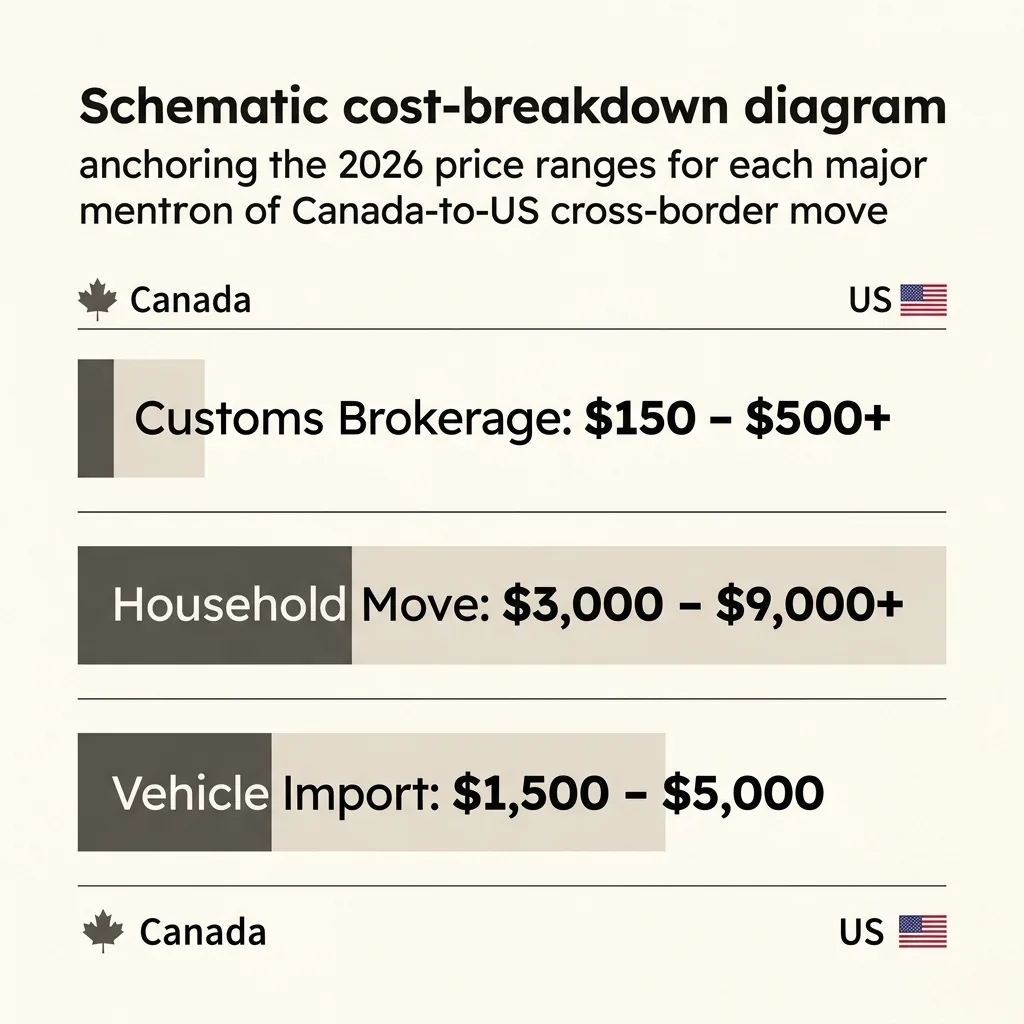 How Much Does It Cost to Move From Canada to the US in 2026?