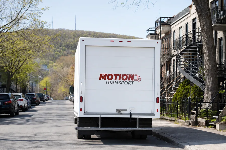 A Motion Transport truck in Montreal